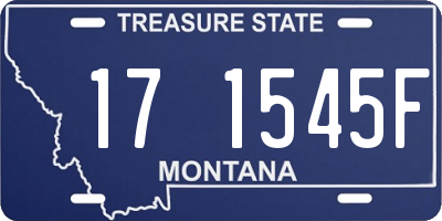 MT license plate 171545F