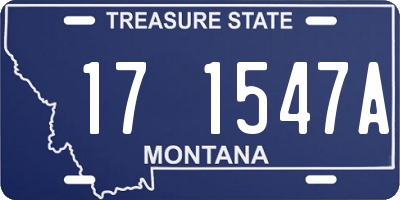 MT license plate 171547A