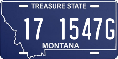 MT license plate 171547G