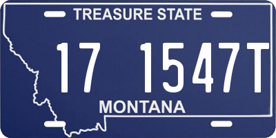 MT license plate 171547T