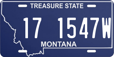 MT license plate 171547W