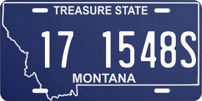 MT license plate 171548S