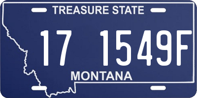 MT license plate 171549F