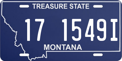 MT license plate 171549I