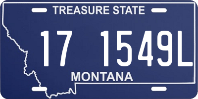 MT license plate 171549L