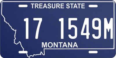 MT license plate 171549M