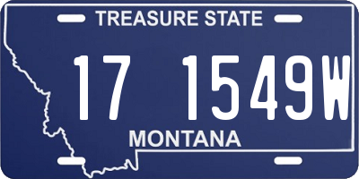MT license plate 171549W
