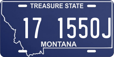 MT license plate 171550J