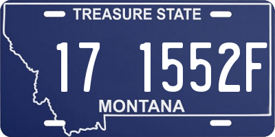 MT license plate 171552F