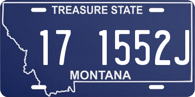 MT license plate 171552J