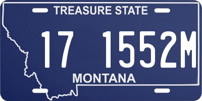 MT license plate 171552M