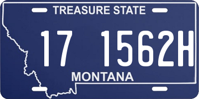 MT license plate 171562H