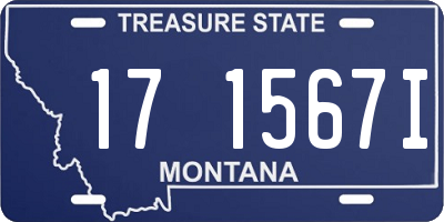 MT license plate 171567I