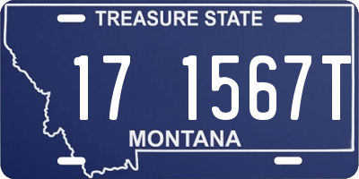 MT license plate 171567T