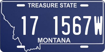 MT license plate 171567W