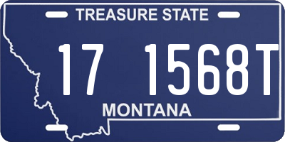 MT license plate 171568T