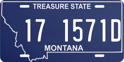 MT license plate 171571D