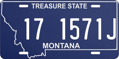 MT license plate 171571J
