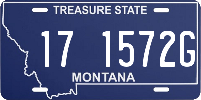 MT license plate 171572G