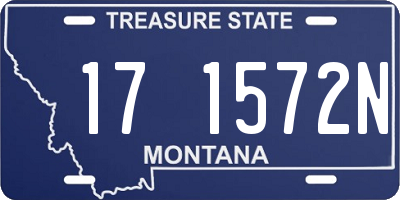 MT license plate 171572N
