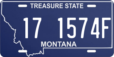 MT license plate 171574F