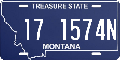 MT license plate 171574N