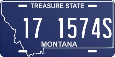 MT license plate 171574S