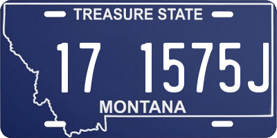 MT license plate 171575J