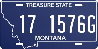 MT license plate 171576G