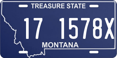 MT license plate 171578X