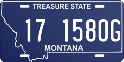 MT license plate 171580G
