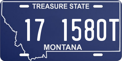 MT license plate 171580T