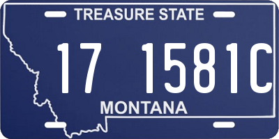 MT license plate 171581C