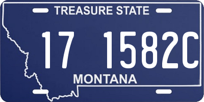 MT license plate 171582C