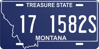 MT license plate 171582S