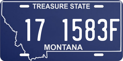 MT license plate 171583F