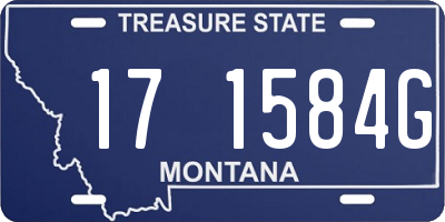 MT license plate 171584G
