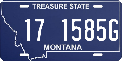 MT license plate 171585G