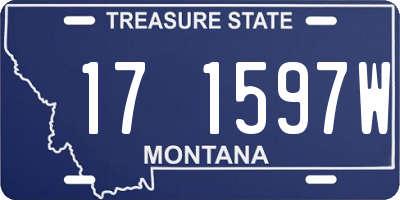 MT license plate 171597W
