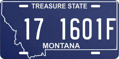 MT license plate 171601F