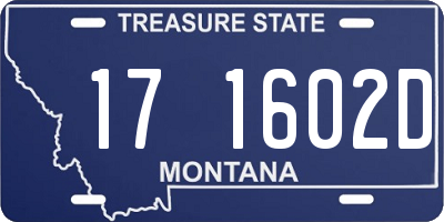 MT license plate 171602D