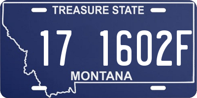 MT license plate 171602F