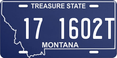MT license plate 171602T