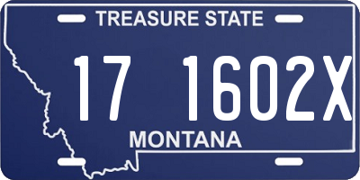 MT license plate 171602X