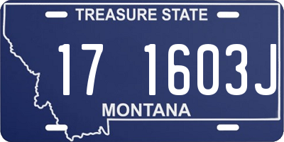 MT license plate 171603J