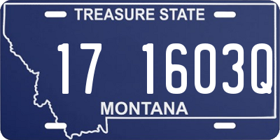 MT license plate 171603Q