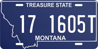 MT license plate 171605T