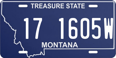 MT license plate 171605W