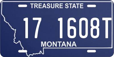 MT license plate 171608T