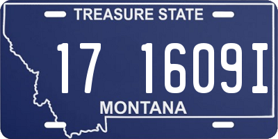 MT license plate 171609I